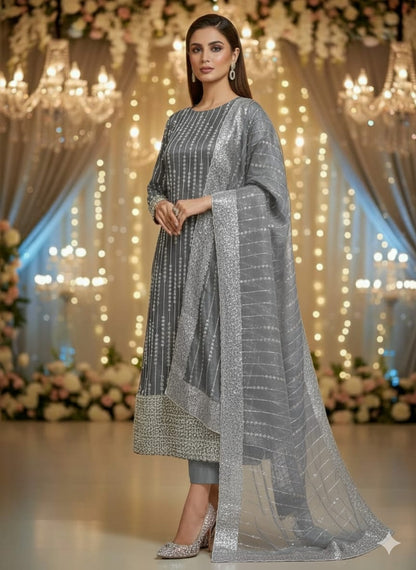 Net 2pc – Unstitched Turkish Cutdana Collection - 2