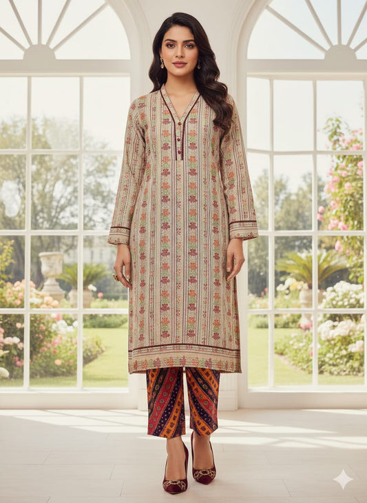 Lawn 2pc Breeze Dress – Summer Comfort & Elegant Design