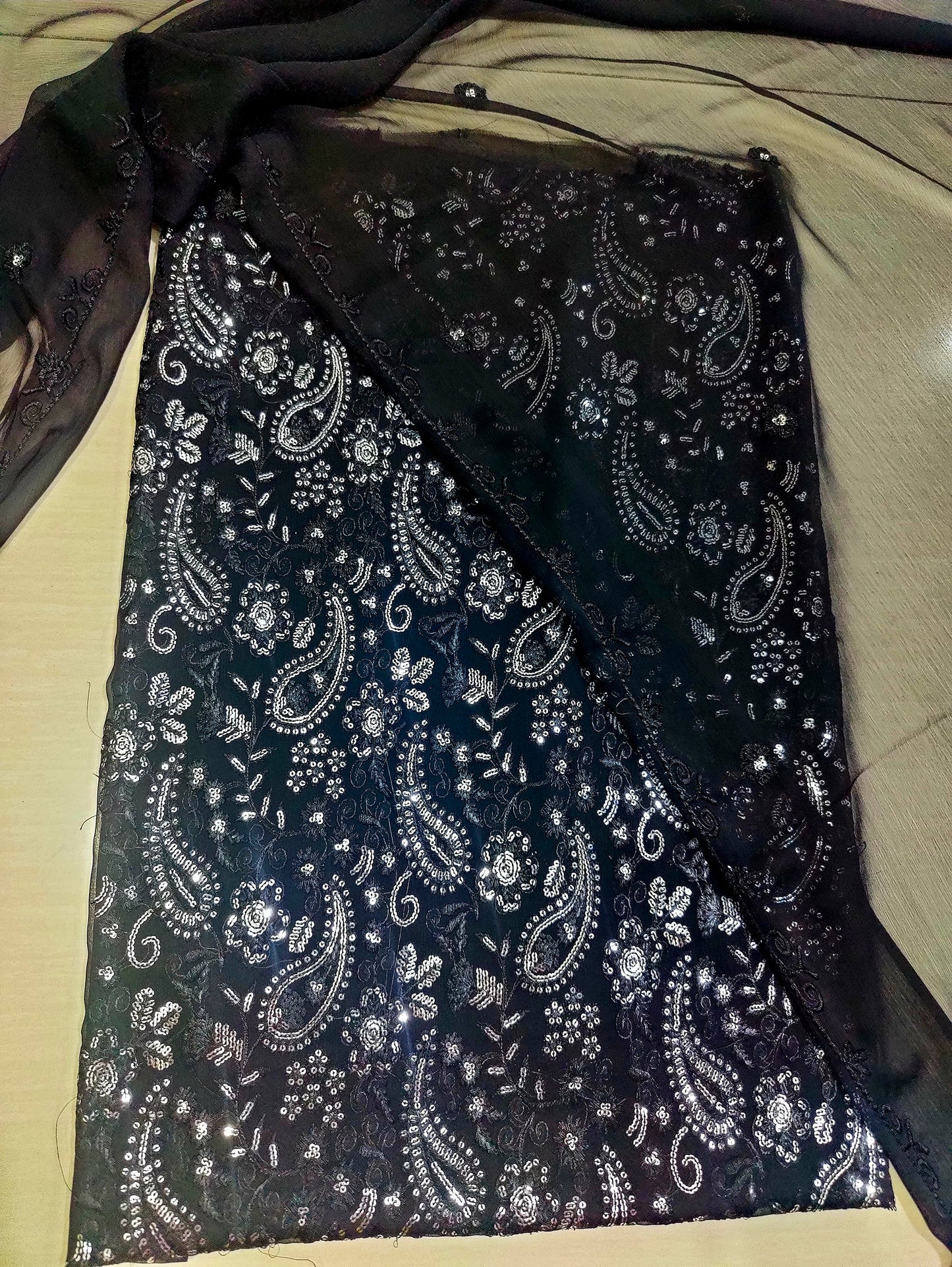 Chiffon embroidered 2pc unstitched