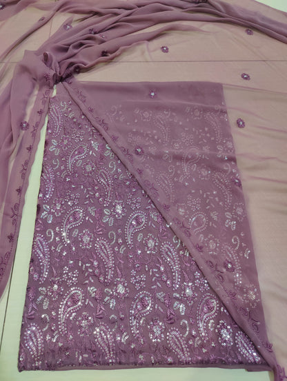 Chiffon embroidered 2pc unstitched