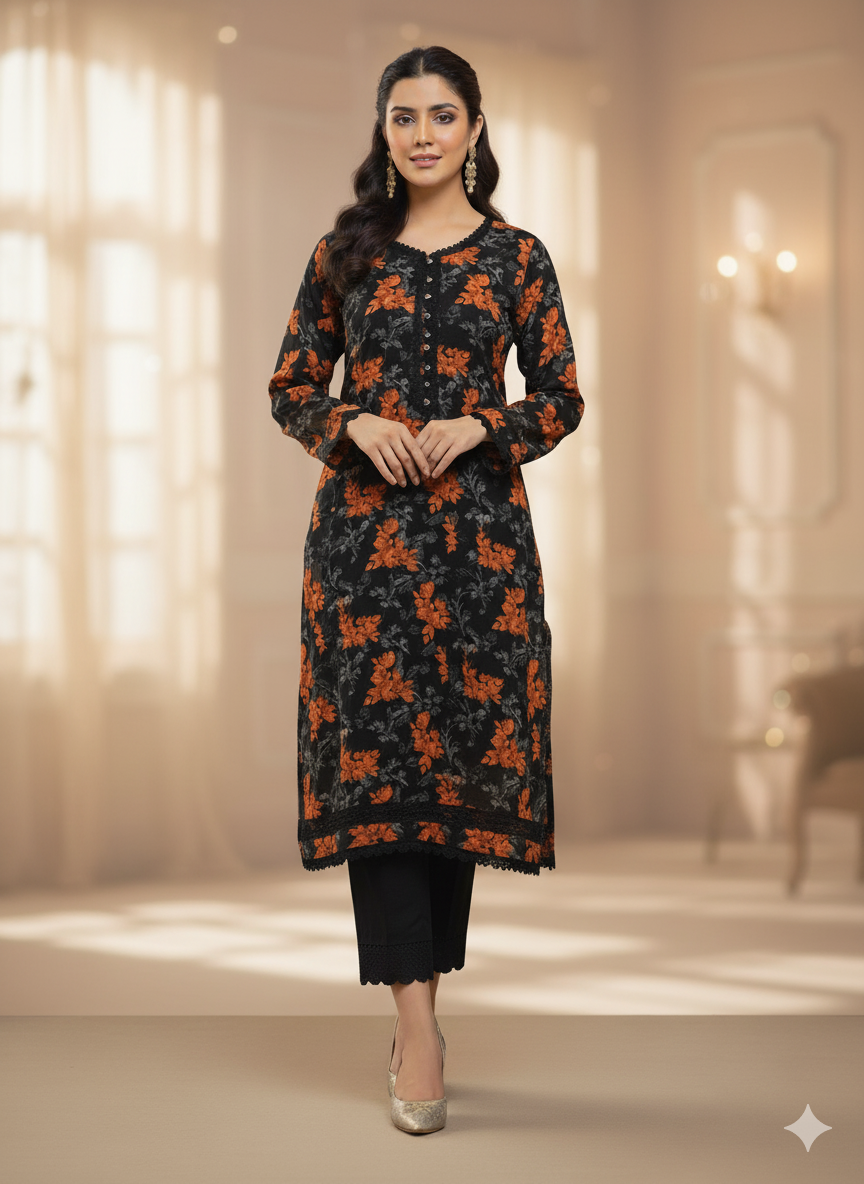 2-Piece Lawn Suit for Women | Lightweight & Stylish