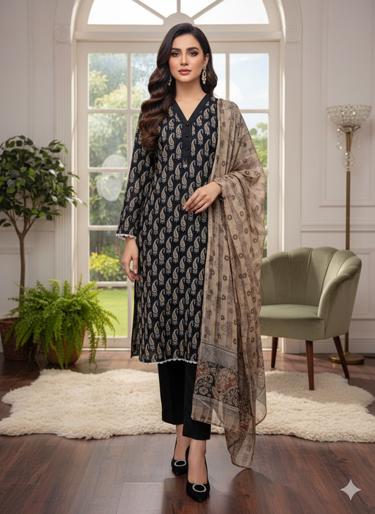 Elegant Lawn 3-Piece Suit | Summer Ready & Stylish