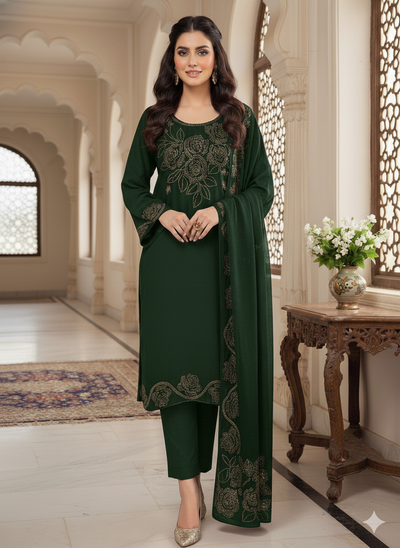 Designer Chiffon 3pc Party Wear