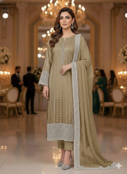 Net 2pc – Unstitched Turkish Cutdana Collection - 7