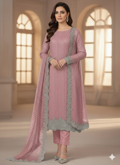 Net 2pc – Unstitched Turkish Cutdana Collection - 4