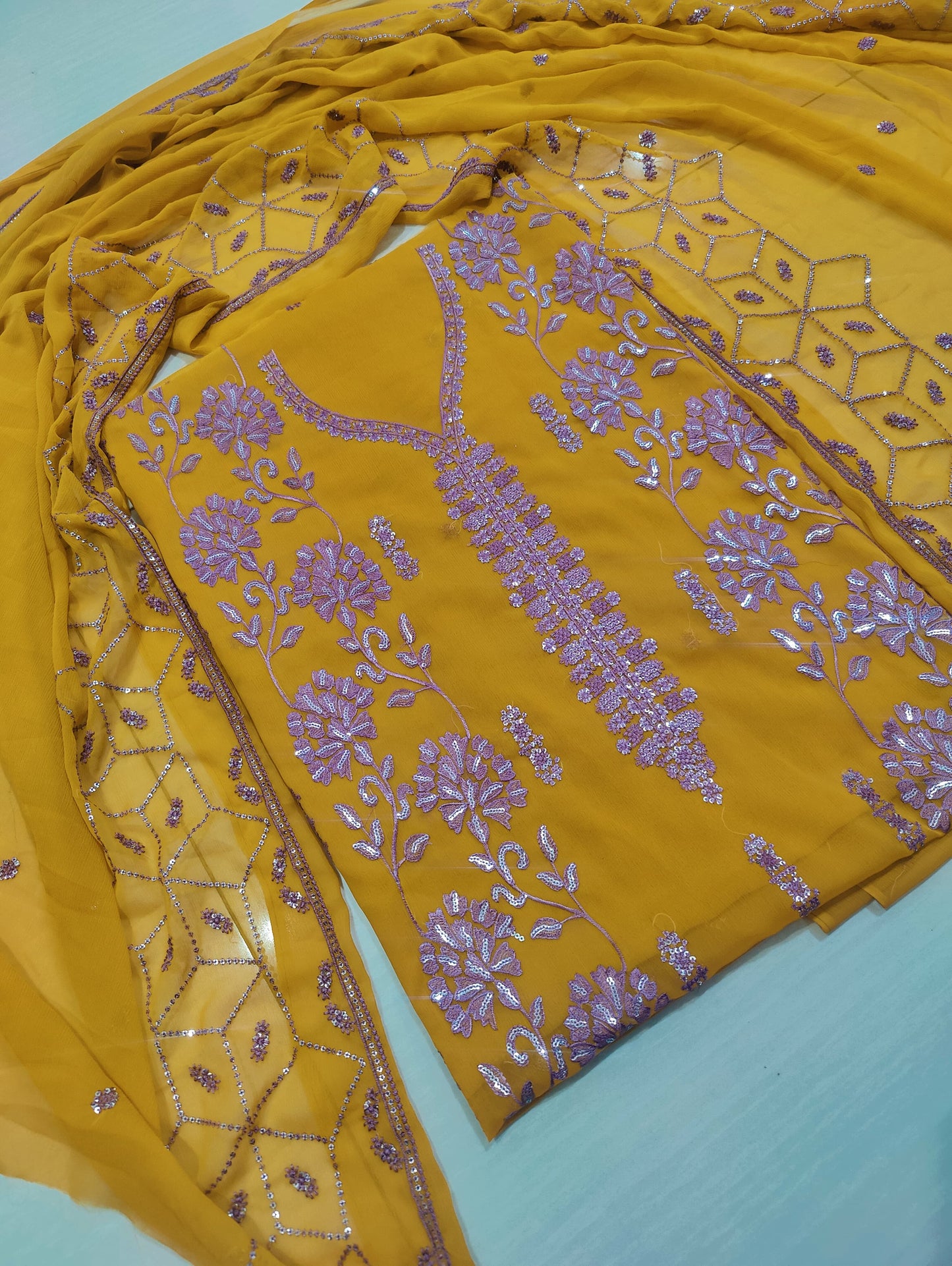 Chiffon Embroiderd 2pc unstitched