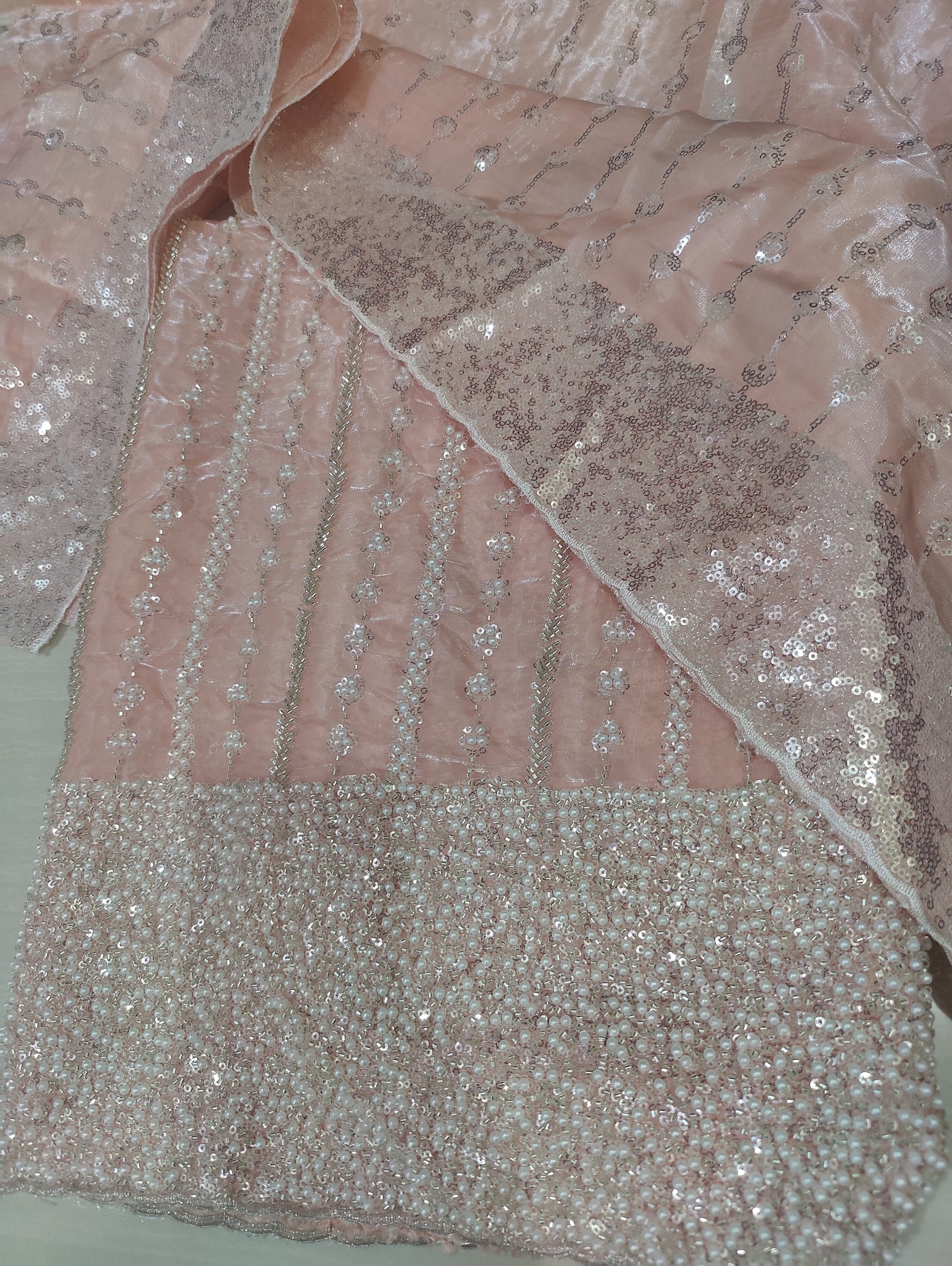 Turkish Cutdana Silk Set – 2pc Unstitched for Formal Occasions