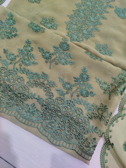 Chiffon Embroiderd Boring 2pc unstitched