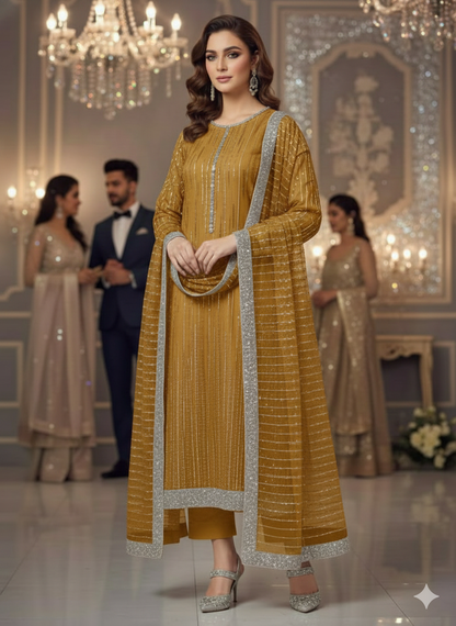 Net 2pc – Unstitched Turkish Cutdana Collection